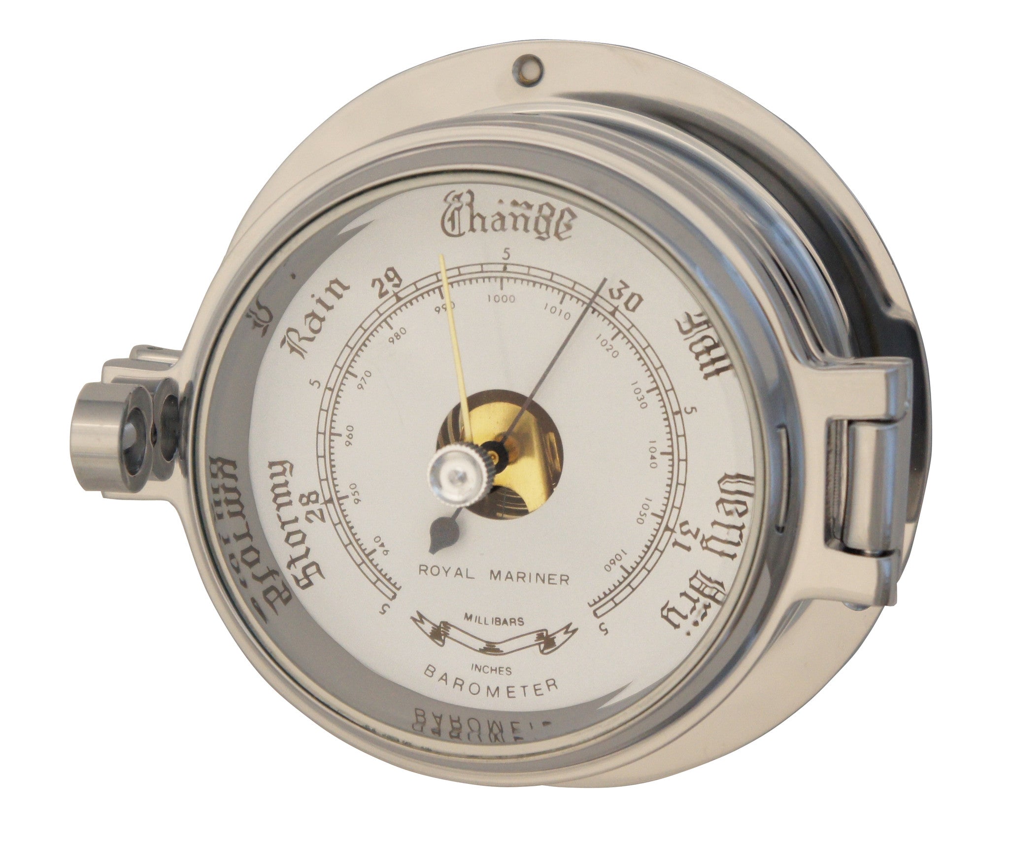 Verometer Bar Meridian Zero Channel Range Polished Chrome Barometer 3
