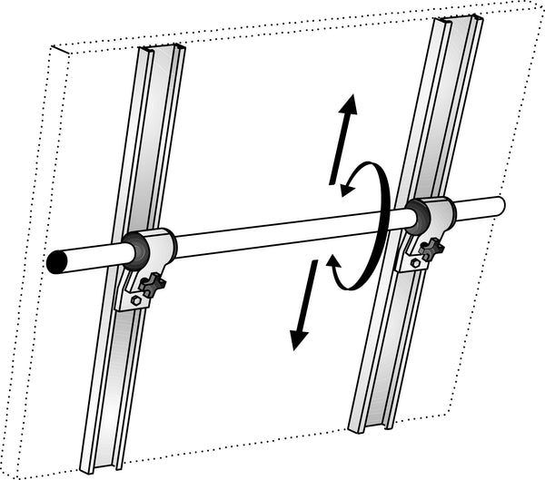NOA Adjustable Rail Mount for Solar Panel - 650mm & 750mm - 650mm In Stock - 750mm Due Mid May