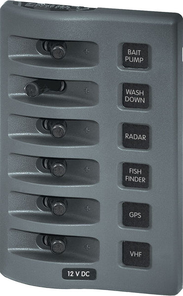 Blue Sea Weatherdeck Waterproof Switch Panel - 4, 6 or 8 Way