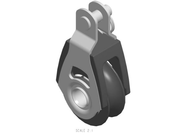 Allen A2030F 30mm Single Block with Fork Head c/w Removable Pin