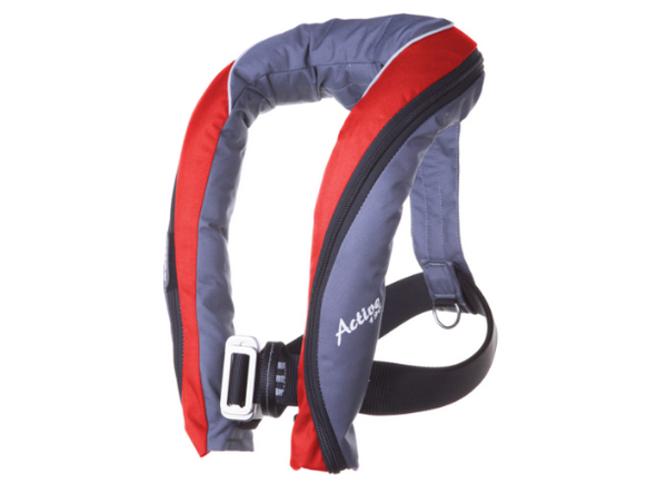 Seago Active 190N Pro Automatic+Harness Lifejacket - With Elite Cartridge - Red/Grey - In Stock