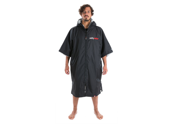 Dryrobe Advance Short Sleeve Medium - Black/Grey, Black/Blue, Black/Red or Black/Pink - In Stock