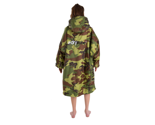 Dryrobe Advance Kids Long Sleeve -Camo Grey & Camo Pink - Kids 10-13 Years