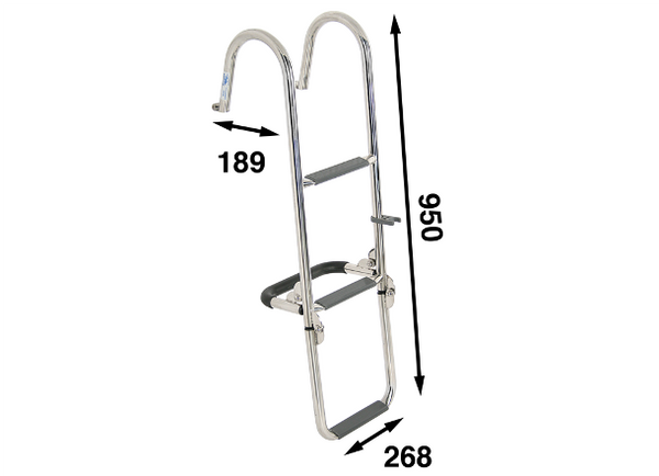 Batsystem SL95 Side Mount Ladder - Foldable - 3 Step