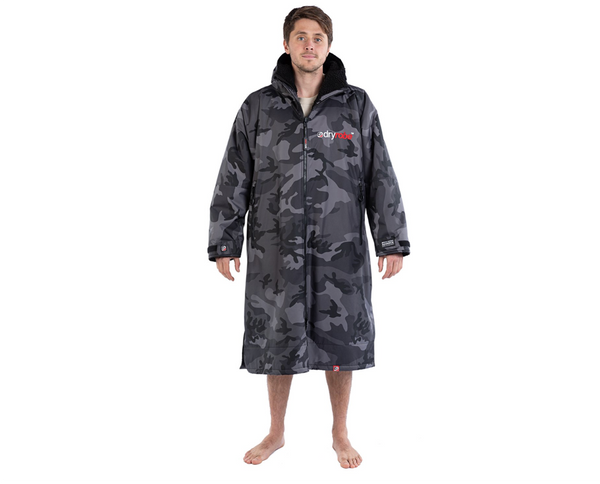 Dryrobe Advance Long Sleeve Black Camo Black - 2 Sizes - In Stock