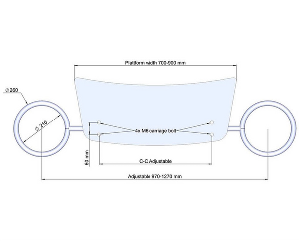 Dinghy Rings Slim System - Special Order Only