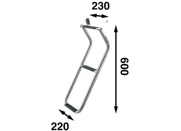 Batsystem BUT32 Transom Rescue Ladder - Foldable - 3 Step