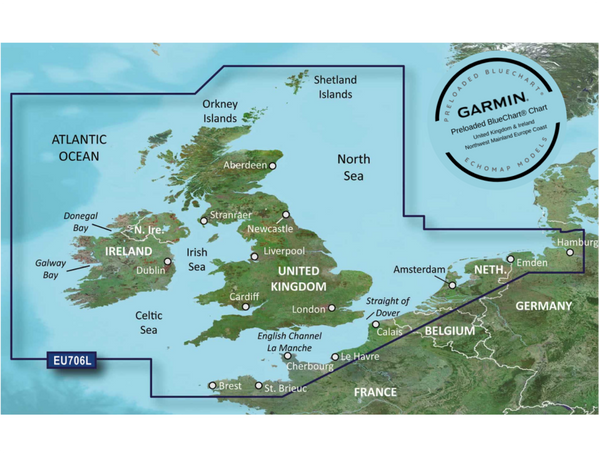 Garmin ECHOMAP UHD 95sv Chartplotter/Fishfinder - With Pre Loaded UK & Ireland Cartography