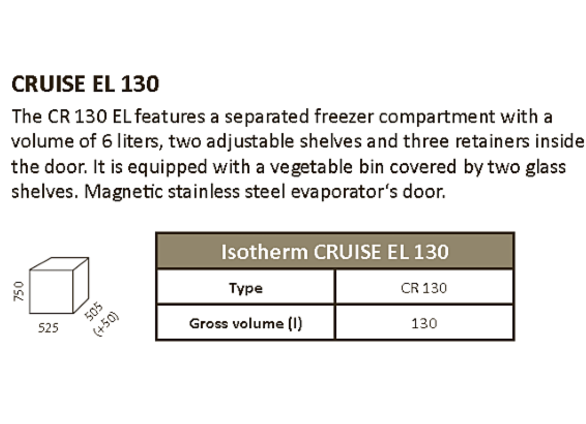 Isotherm Cruise Elegance Line Silver Marine Refrigerators - 49/65/85/130 Litres
