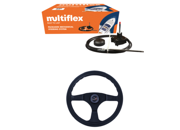 Multiflex Mechanical Steering Kits - 55 & 150HP - 12 Cable Lengths