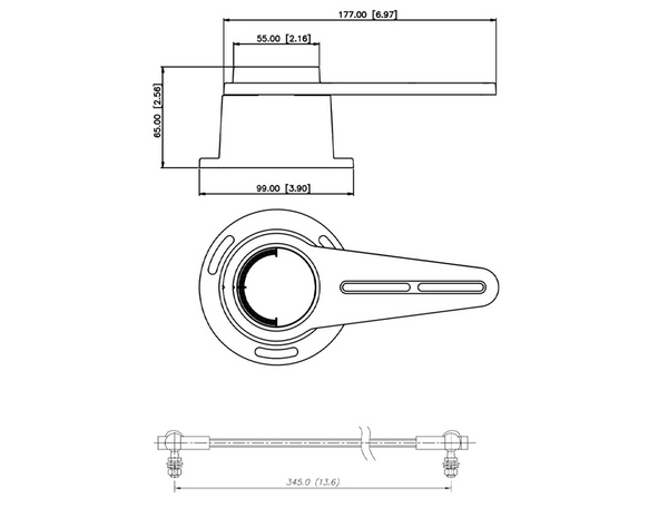 B&G RF25N Rudder Feedback - 5m cable - MicroC