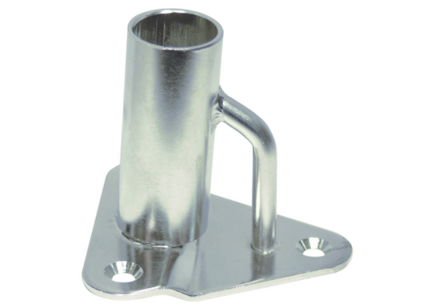 Proboat Stnd Stainless Steel Stanchion Base-Toe Rail 3 & 5º