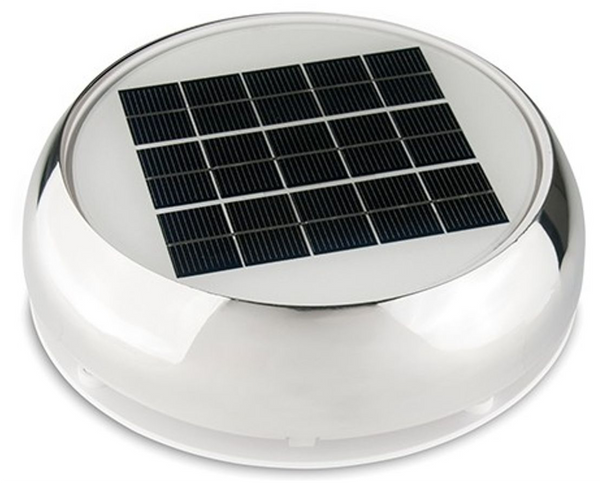 Nicro Day/Night Plus Solar Vent Stainless Steel  3"