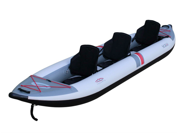 Seago Toronto 3 Person Inflatable Kayak - Light/Mid Grey - In Stock