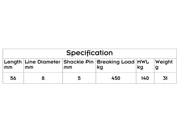 Allen A2030F 30mm Single Block with Fork Head c/w Removable Pin