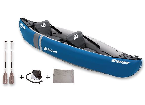 Sevylor Adventure Kayak Kit with 2 x Paddles & Pump - 2 Adult -2023 Model