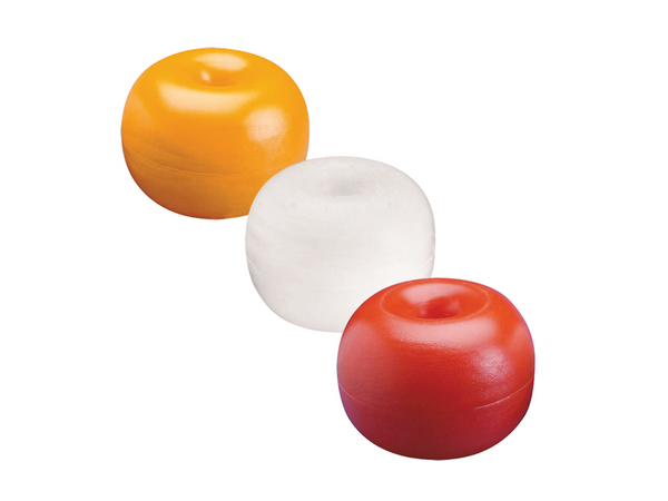 Lalizas Surface Floats with Hole, Spherical - 190 & 260mm - Orange & White