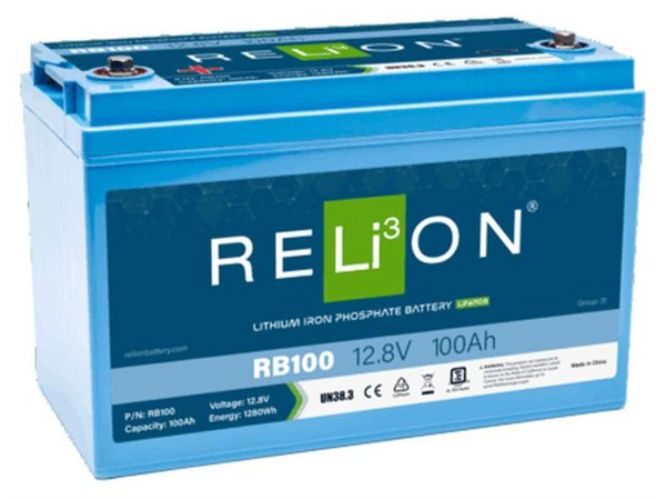RELiON RB100 Lifepo4 Lithium Ion Battery (12V / 100Ah / 4SC)