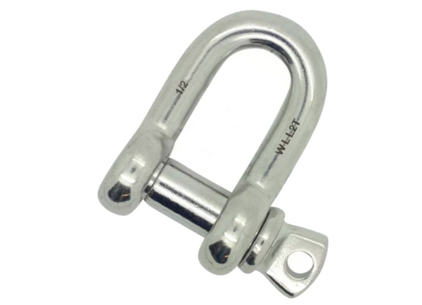Proboat Standard Load Rated Stainless Steel D Shackles - 9 Sizes