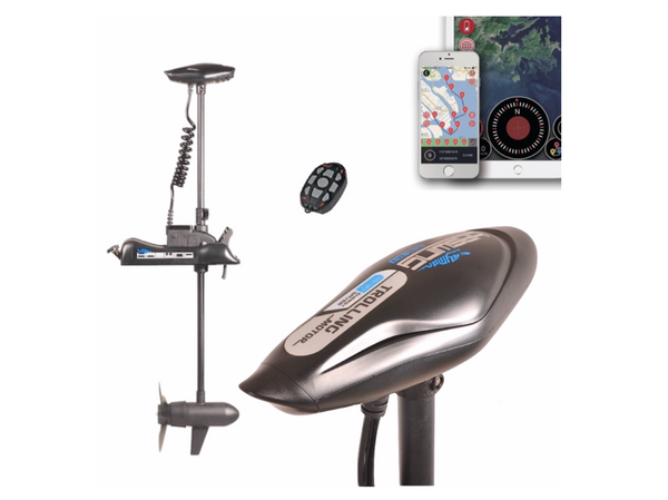 HASWING Cayman B /GPS, Bow Mount Electric Outboard Trolling Motor (New Black) with Anchor Lock on the Remote- In Stock - Sold Out New Stock due 2024