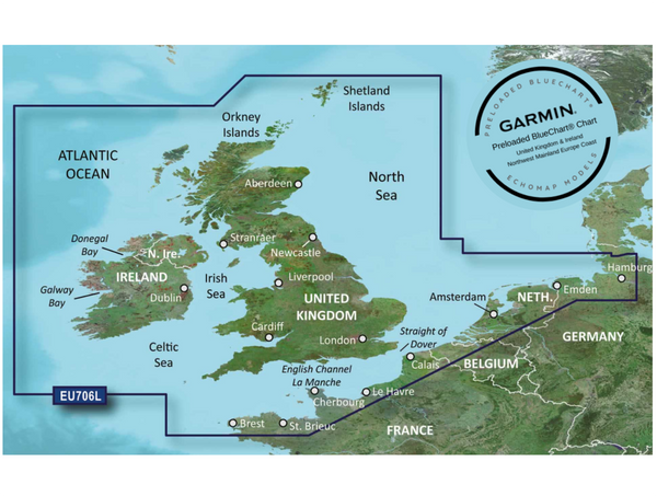 Garmin ECHOMAP UHD 75sv Chartplotter/Fishfinder - With UK & Ireland Pre Loaded Cartography