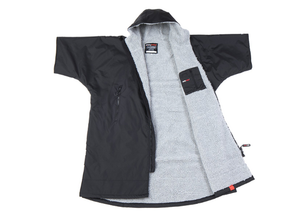 Dryrobe Advance Short Sleeve Medium - Black/Grey, Black/Blue, Black/Red or Black/Pink - In Stock