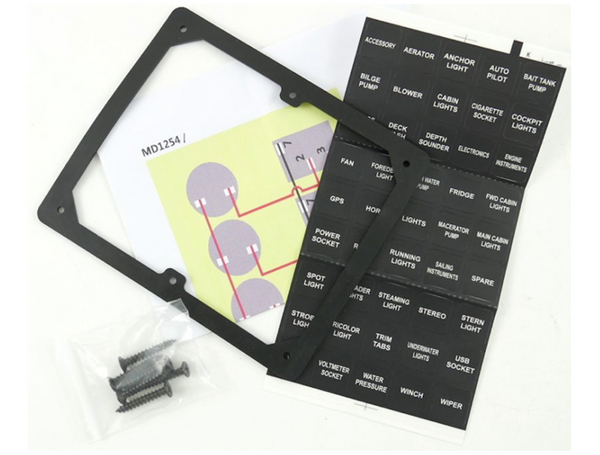 Blue Fusion 12V / 24V Aluminium Switch Panel 8 Gang, IP65 Rated – Waterproof