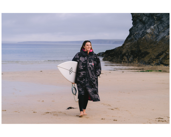 Dryrobe Advance Long Sleeve - Black Camo Pink - 2 Sizes -