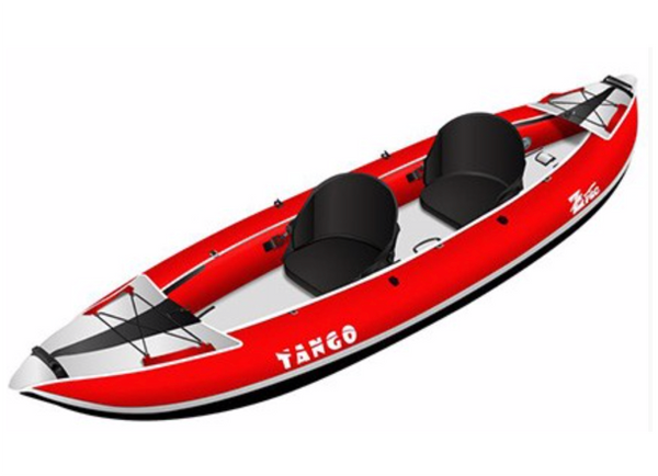 Z Pro Tango 200 Inflatable Kayak - Red or Blue - with 2 x 4 Piece Bravo Paddles 1 x Bravo 4 Pump -   In Stock
