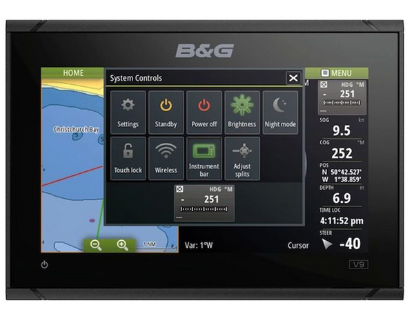 B&G Vulcan 9" Chartplotter with Global Basemap