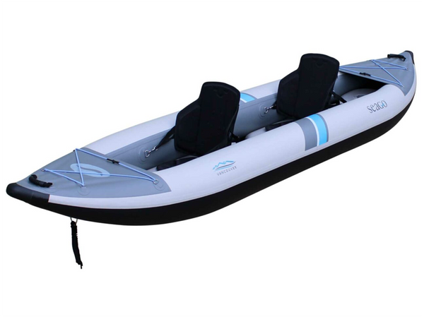 Seago Vancouver 2 Man Inflatable Kayak - Light/Mid Grey - In Stock