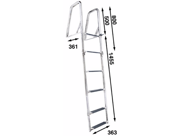 Batsystem BUT50 Boarding Ladder Transom Mount - 6 Step