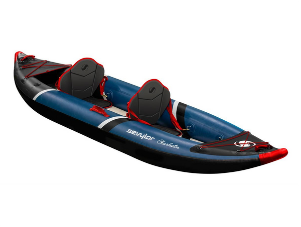 Sevylor Charleston 2 Person Inflatable Kayak - High Pressure - NEW - 2023 Model - Limited Offer with 2 x 2 Piece Kayak Paddles
