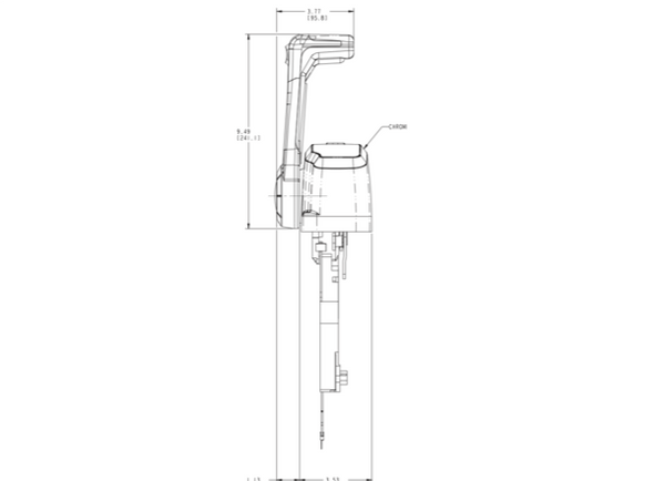 Seastar/Teleflex Xtreme Series - Top Mount Control - Chrome - 6 Variants - CHX8140P/41P/42P/50P/51P/52P