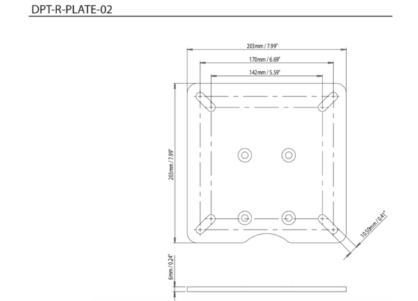 Scanstrut Radome Plate 2 - DPT-R-PLATE-02