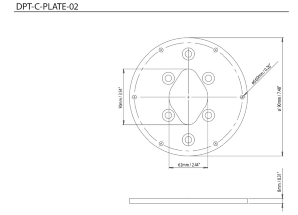 Scanstrut Modular Dual PowerTower Camera Plate 2 - DPT-C-PLATE-02