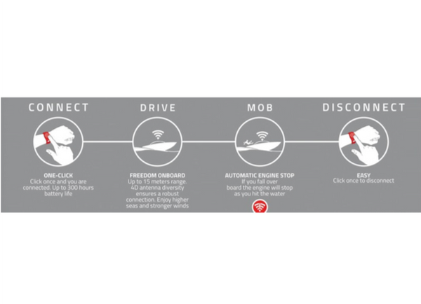 Fell Marine Wireless Kill Cord Switch Kit - Generation 2 - Grey