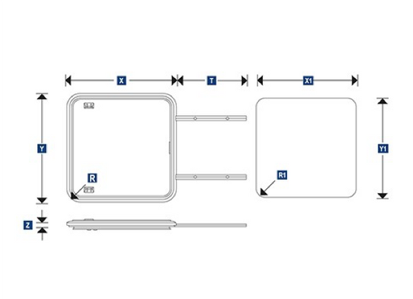 Lewmar Pilot Hatch - 4 Sizes - NEW - Sliding Hatch