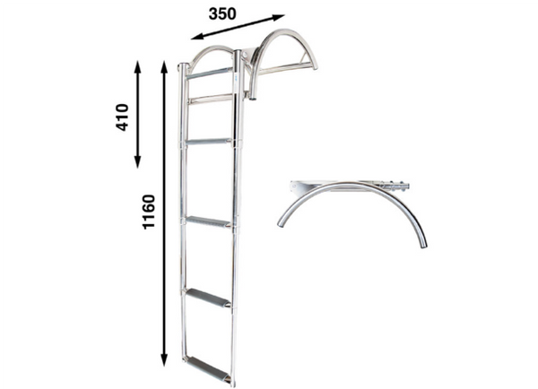 Batsystem RIB500 Boarding Ladder for Inflatable RIBS - In Stock