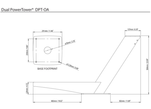 Scanstrut Dual PowerTower Mount (Open Array)