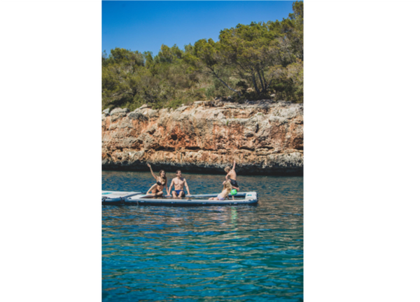 Jobe Infinity Island Inflatable Dock with Pump - 4m x 2m - 2024 Model - Available Late June