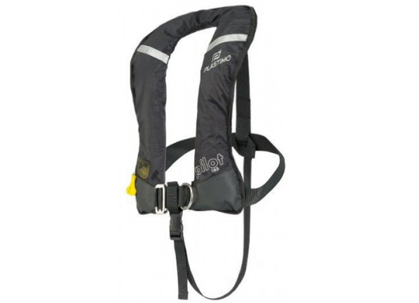 Plastimo Pilot 165 Hydrostatic Hammar Lifejacket & Harness & Crotch Strap - Black