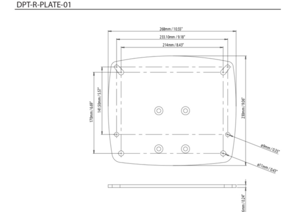 Scanstrut Radome Plate 1 - DPT-R-PLATE-01