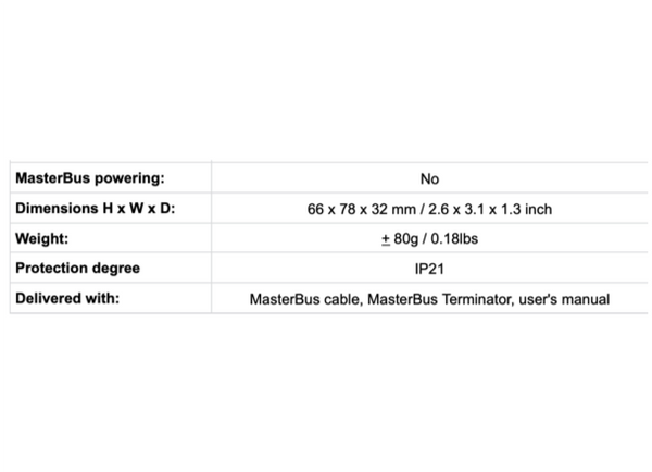 Mastervolt Tank Level Interface