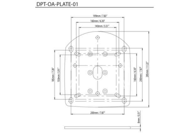 Scanstrut Open Array Plate 1 - DPT-OA-PLATE-01
