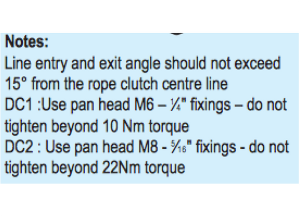 Lewmar DC2 Single Rope Clutch - 3 Rope Size Options