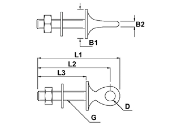 Blue Wave Stainless Steel Small Collard Eye Bolt - 6 Sizes