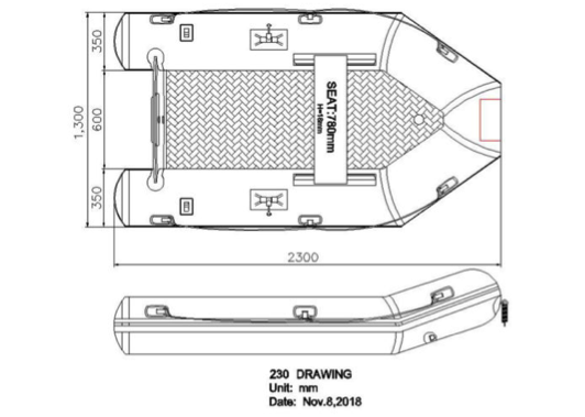 Seago Go Lite 230 Inflatable Tender - 2023 Model - In Stock