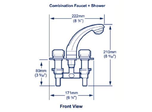 Whale Elegance Mixer  - Combination Faucet / Shower