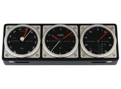 Wempe Commander Series Quartz Clock with Barometer/Thermometer/Hygrometer Combination
